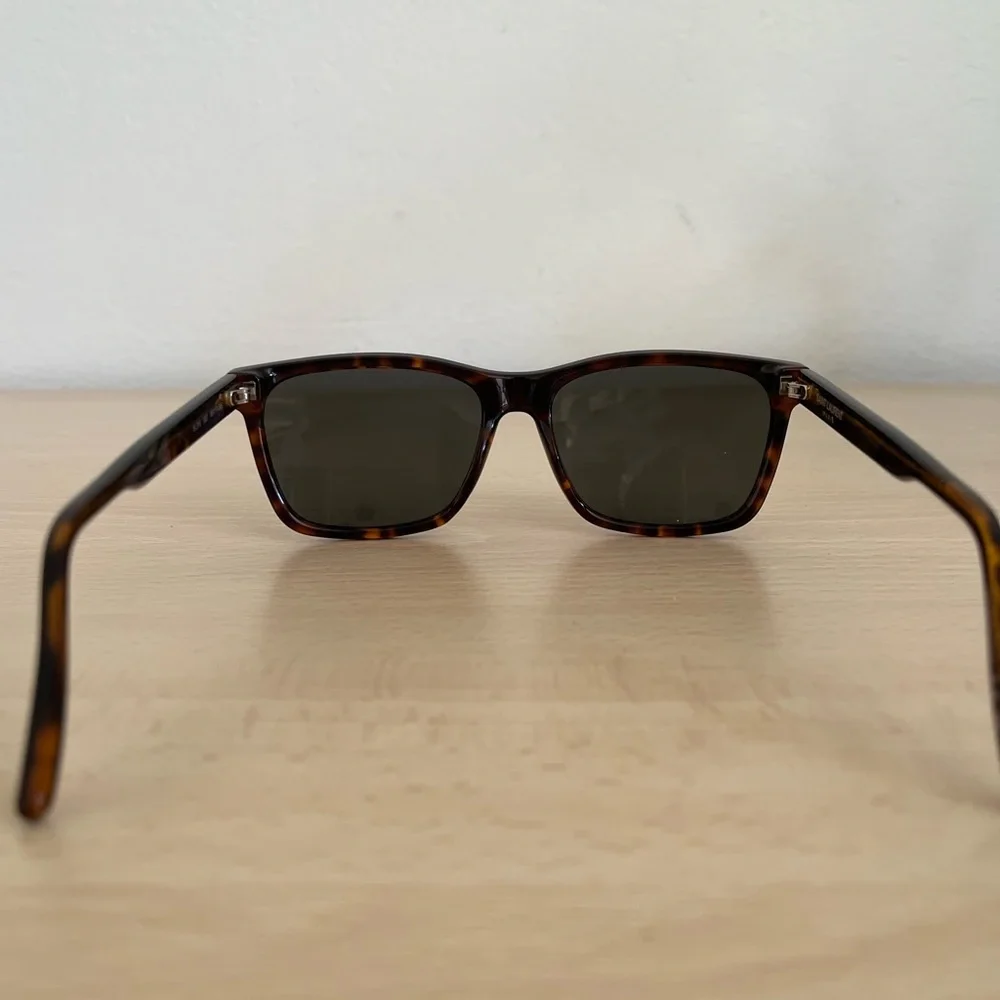 Saint Laurent Brown Tortoiseshell Havana Grey Lens Sunglasses BNWOT Unisex Paris - Picture 6 of 14